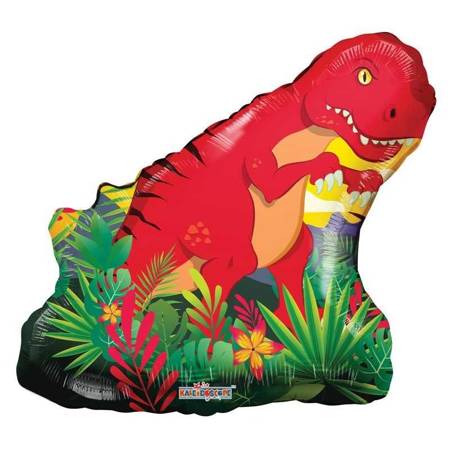 Balon Foliowy Czerwony Dinozaur, 72cm