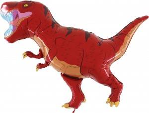 Balon Foliowy - Czerwony Dinozaur T-Rex 90 cm Grabo