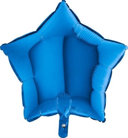 Balon Foliowy - Gwiazda Niebieska 46 cm Grabo