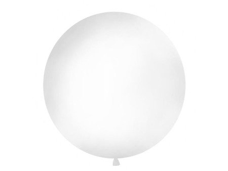 Balon Gigant 1m, okrągły, Pastel biały