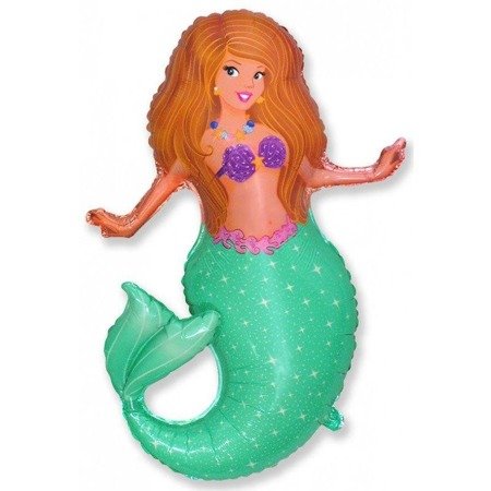 Balon foliowy Syrenka 'Pretty Mermaid' - 80 cm