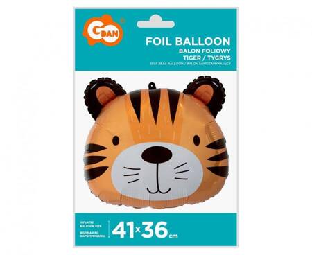 Balon foliowy Tygrys, 41x36 cm