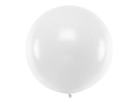 Balon lateksowy Gigant, Biały, Pastel White, 1m, 1 szt.