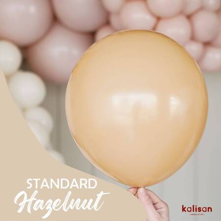 Balony lateksowe Kalisan Hazelnut, beżowy 30 cm, 100 szt.