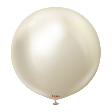 Balony lateksowe Mirror White Gold, złoty, 60cm, 2szt.