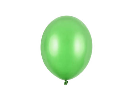 Balony lateksowe Strong, Zielone, Metallic Bright Green, 30cm, 10 szt.