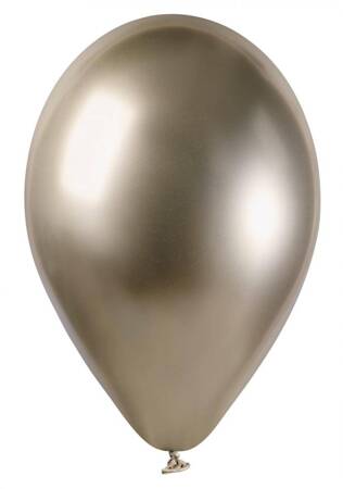 Balony lateksowe, Złote, Szampańskie, Shiny, Chrome, 33 cm, 50 szt.