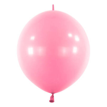 Balony lateksowe z łącznikiem Różowe, Decorator Standard E-Link Pretty Pink, 30cm, 50 szt.