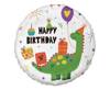 Balon foliowy Happy Birthday Dinozaur, 45 cm