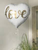 Balon foliowy białe Serce "Love", 46cm
