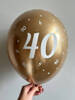 Balony urodzinowe złote "40", 30cm, 10 szt.