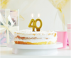 Świeczka na tort 40 urodziny, liczba „40”